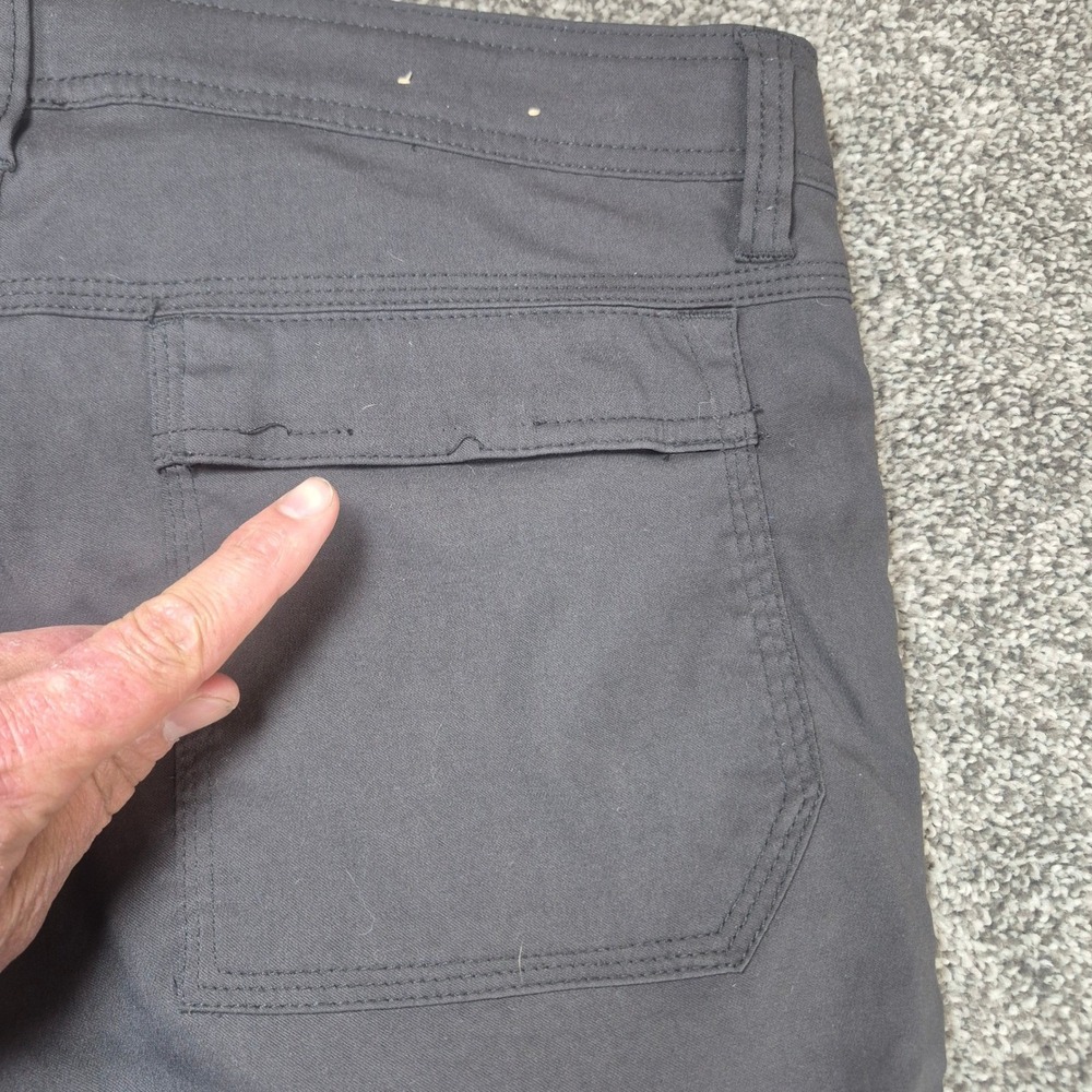 Prana Stetch Zion Straight Pant Mens 32x30 Gray Cargo Belted Hiking Outdoors - Picture 9 of 10